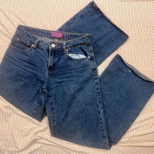 Edikted Dark Blue Flare Jeans